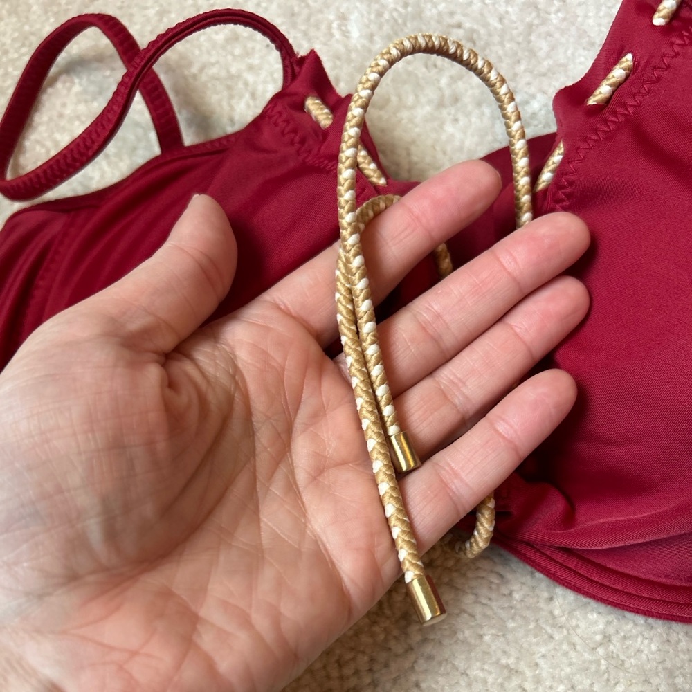 LAST CHANCE! ViX Paula Hermanny Red Bikini Maia Top Size Large NWT - Picture 4 of 10